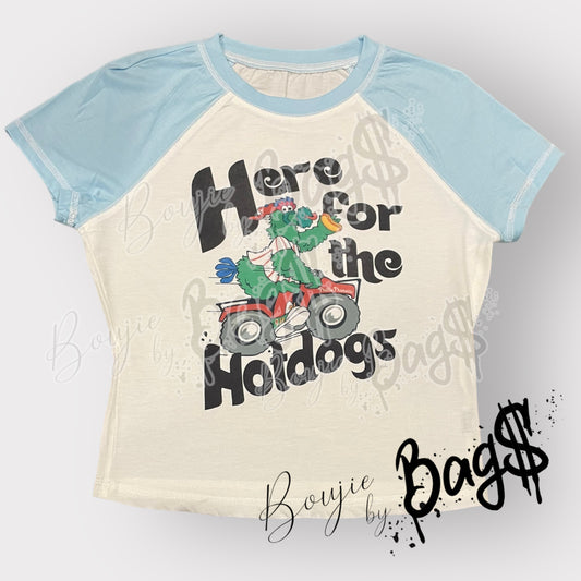 Hotdog Raglan - Light Blue