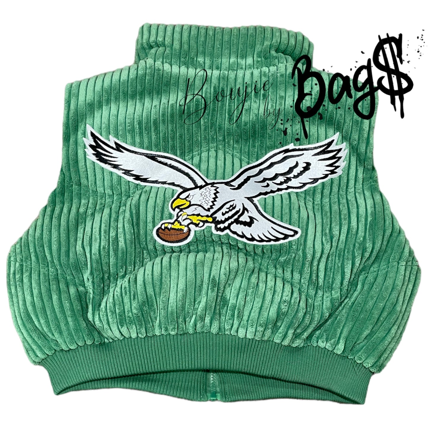 Cropped Corduroy Eagles Vest