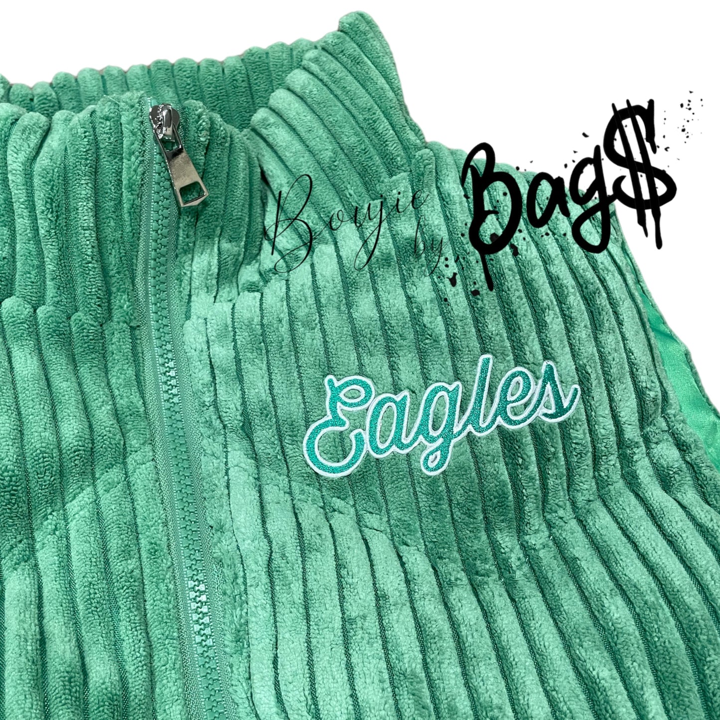 Cropped Corduroy Eagles Vest