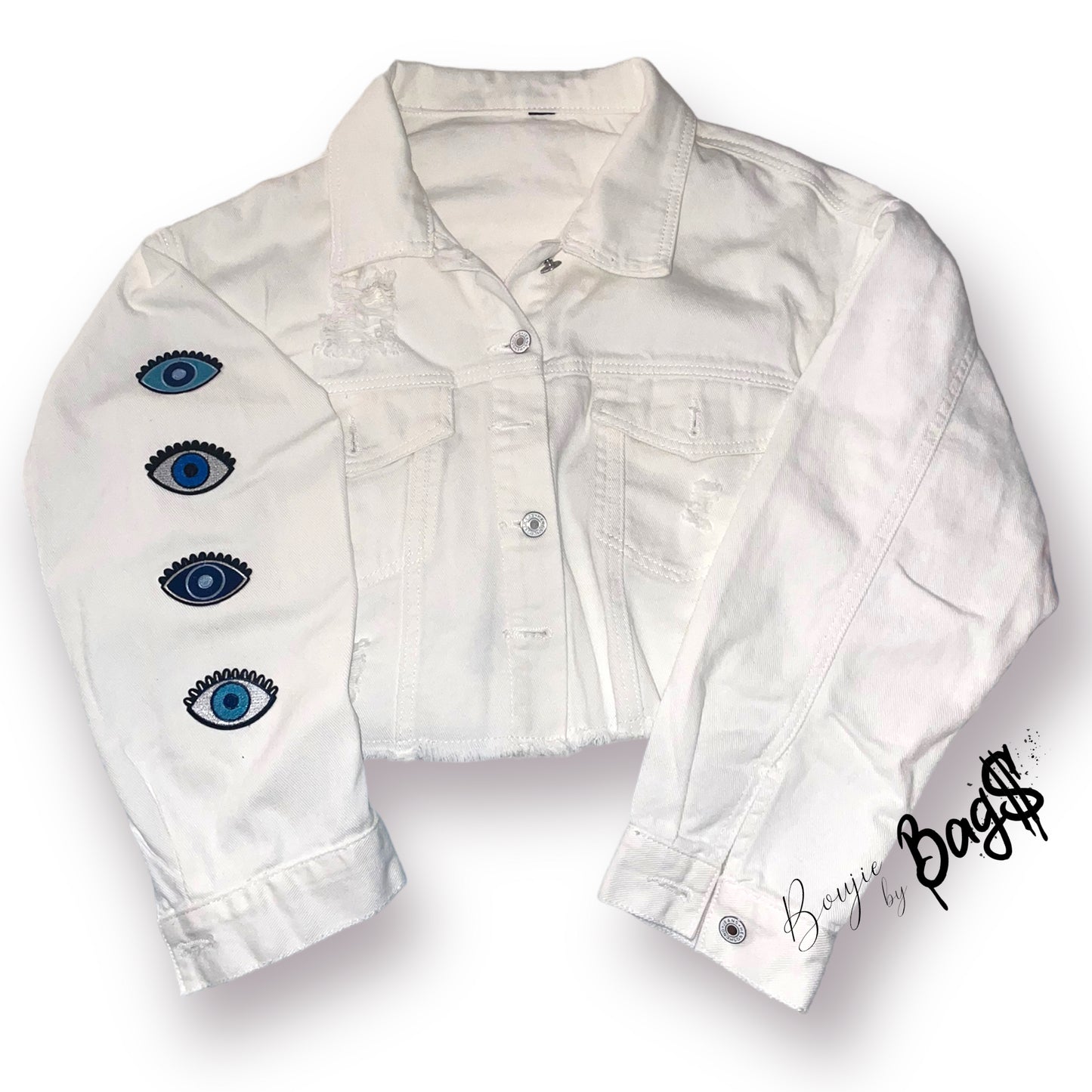 Evil eye jean jacket